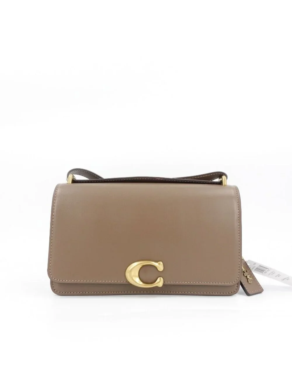 Coach Bandit Leather Shoulder Bag Dark Stone Gray OS